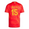 Maillot de Supporter Espagne Alex Baena 15 Domicile Euro 2024 Pour Homme